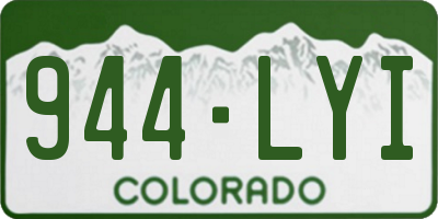 CO license plate 944LYI