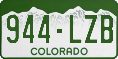 CO license plate 944LZB