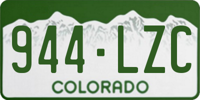 CO license plate 944LZC
