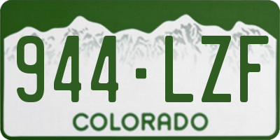 CO license plate 944LZF