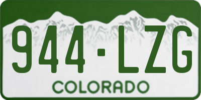 CO license plate 944LZG