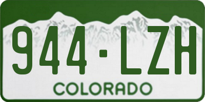 CO license plate 944LZH