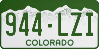 CO license plate 944LZI