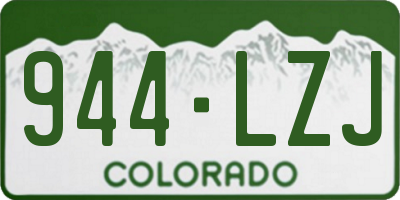 CO license plate 944LZJ