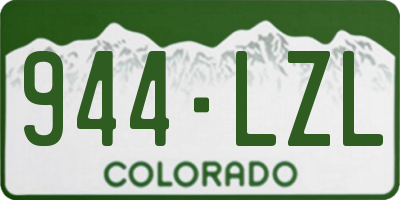 CO license plate 944LZL