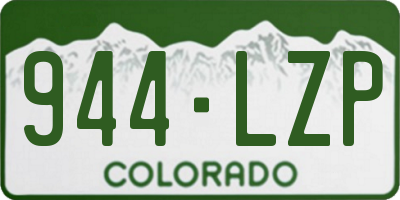 CO license plate 944LZP