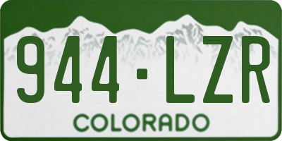 CO license plate 944LZR
