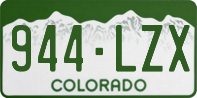 CO license plate 944LZX
