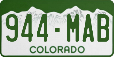 CO license plate 944MAB