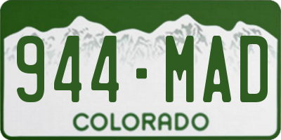 CO license plate 944MAD
