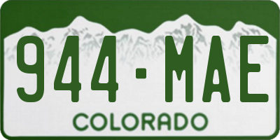 CO license plate 944MAE
