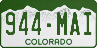 CO license plate 944MAI