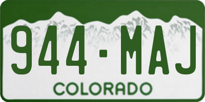CO license plate 944MAJ