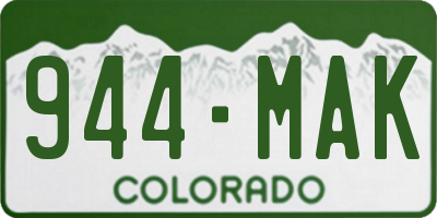 CO license plate 944MAK