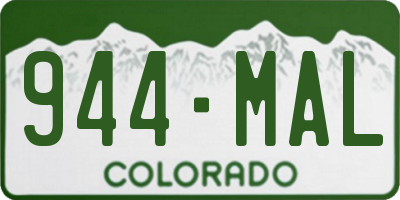 CO license plate 944MAL