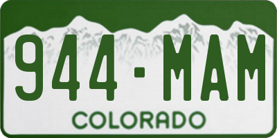 CO license plate 944MAM