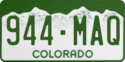 CO license plate 944MAQ