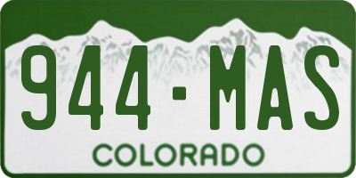CO license plate 944MAS