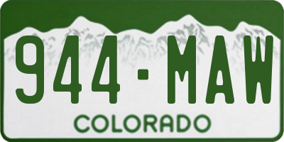 CO license plate 944MAW