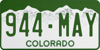 CO license plate 944MAY