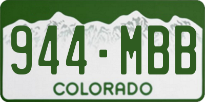 CO license plate 944MBB