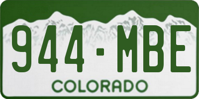 CO license plate 944MBE