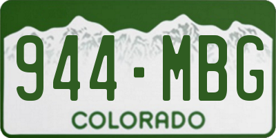 CO license plate 944MBG