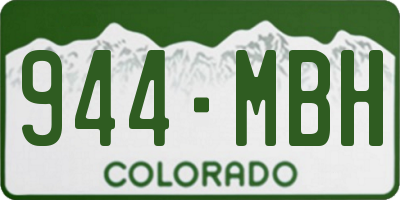 CO license plate 944MBH