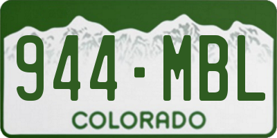 CO license plate 944MBL