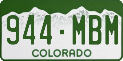 CO license plate 944MBM