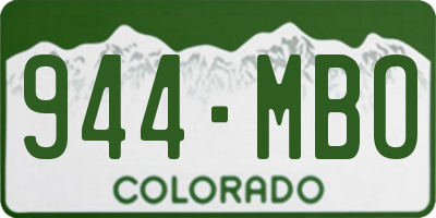 CO license plate 944MBO