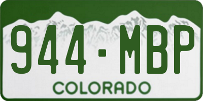 CO license plate 944MBP