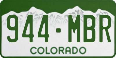 CO license plate 944MBR