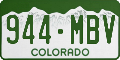CO license plate 944MBV
