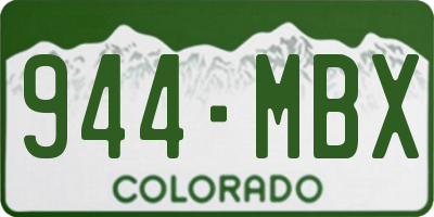 CO license plate 944MBX