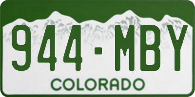 CO license plate 944MBY