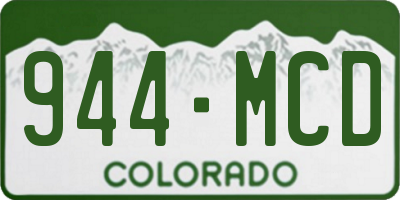 CO license plate 944MCD