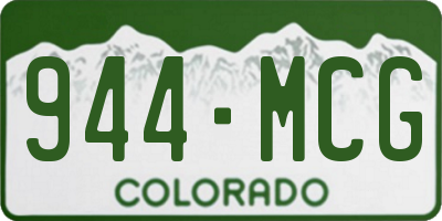 CO license plate 944MCG