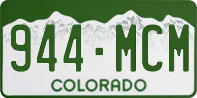 CO license plate 944MCM