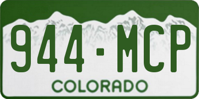 CO license plate 944MCP