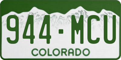 CO license plate 944MCU