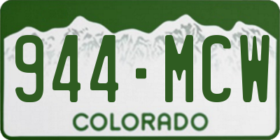 CO license plate 944MCW