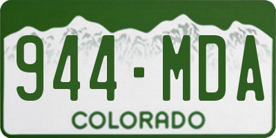 CO license plate 944MDA