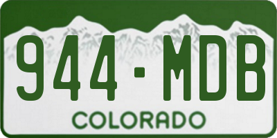 CO license plate 944MDB