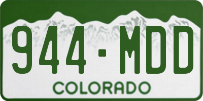 CO license plate 944MDD
