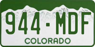 CO license plate 944MDF