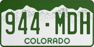 CO license plate 944MDH