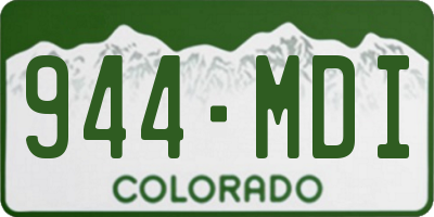 CO license plate 944MDI