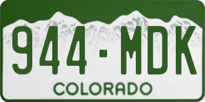 CO license plate 944MDK