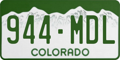 CO license plate 944MDL